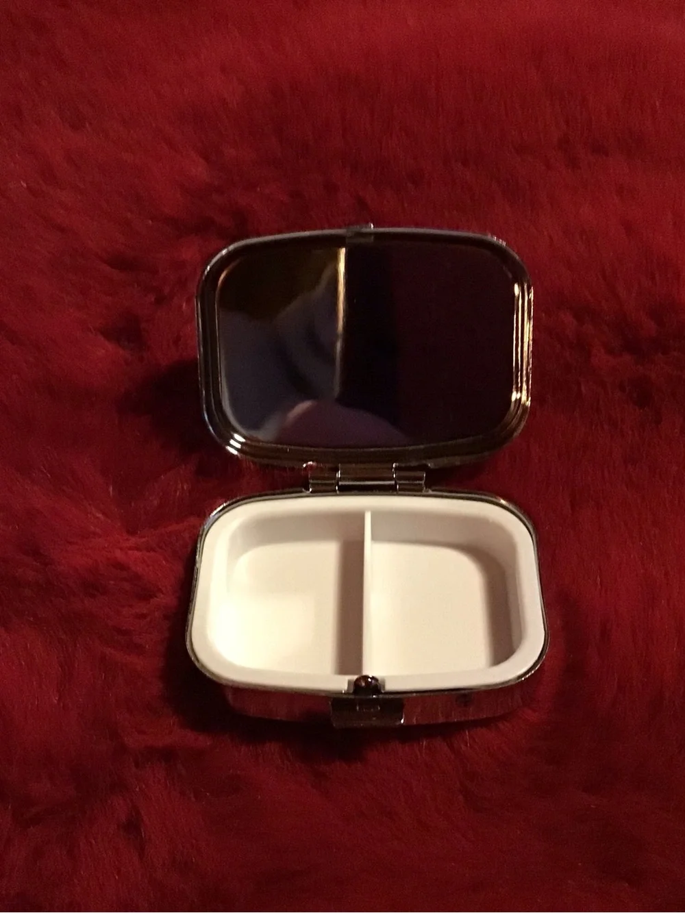 Dog Scooter mint or pill Box - Cream and Orange Dachshund Design